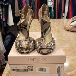 Jimmy Choo wedge snakeskin shoe